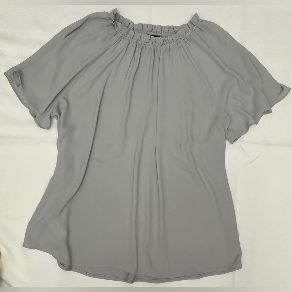 Ann Taylor Soft Gray Blouse